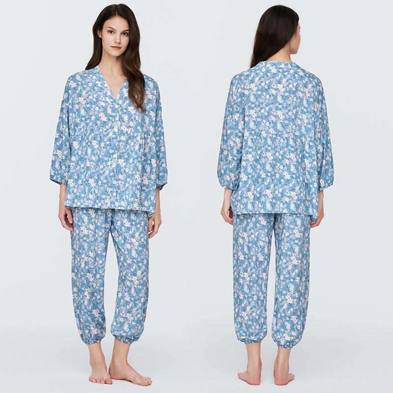 Allover Printed Pajamas Women's Pajama Pants Long Sleeve Tops Pajamas Viscose Pants Guaranteed Quality Proper Price