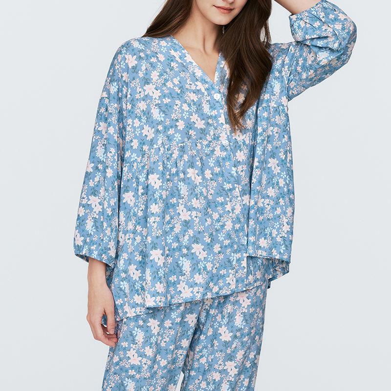 Allover Printed Pajamas Women's Pajama Pants Long Sleeve Tops Pajamas Viscose Pants Guaranteed Quality Proper Price