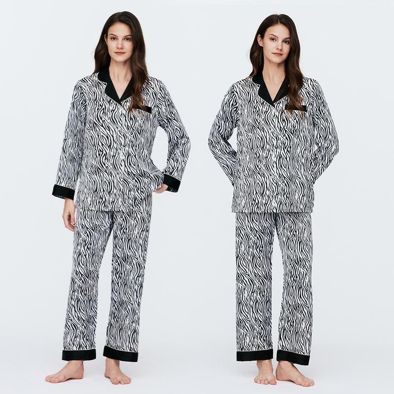 Latest Pajama Sets Women's Casual Long Sleeve Pajamas Plus Box Printed Women's Pajamas